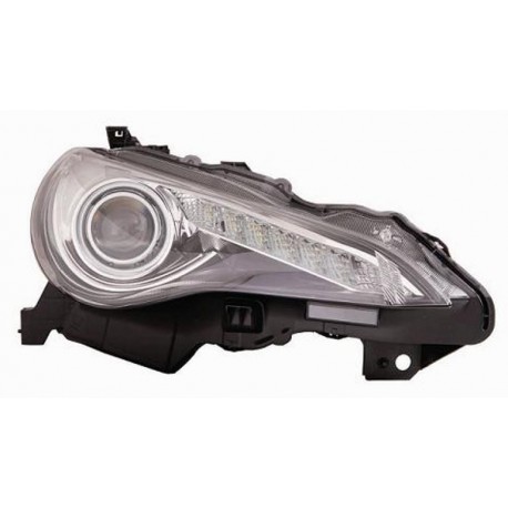 Faro proiettore D4S parabola nera con luce diurna passeggero - dx