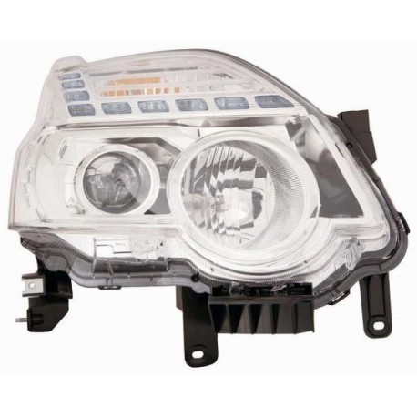 Faro proiettore H11 + H1 parabola cromata passeggero - dx