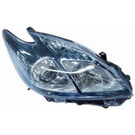 Faro proiettore H11-HB3 con cornice azzurra dx