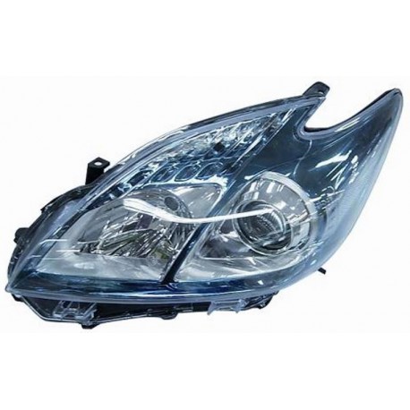 Faro proiettore H11-HB3 con cornice azzurra guida sx