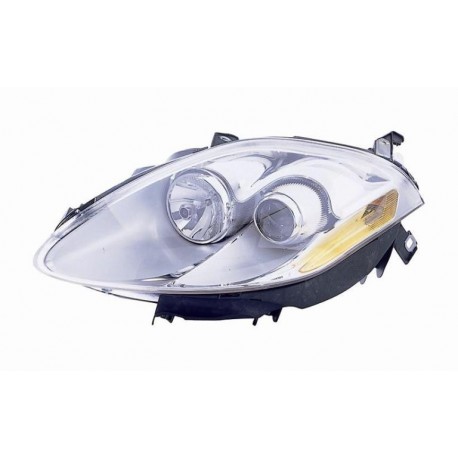 Faro proiettore H1-H1 con motorino par cromata guida - sx