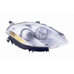 Faro proiettore H1-H1 con motorino parabola cromata dx