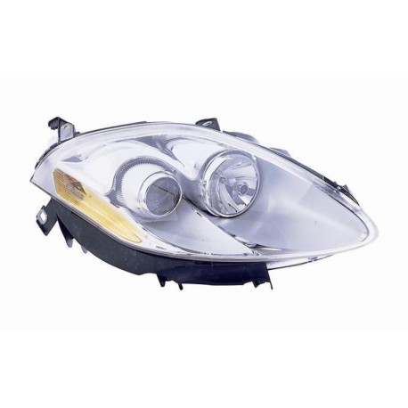 Faro proiettore H1-H1 con motorino parabola cromata dx