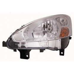 Faro proiettore H4 con motorino parabola cromata guida - sx