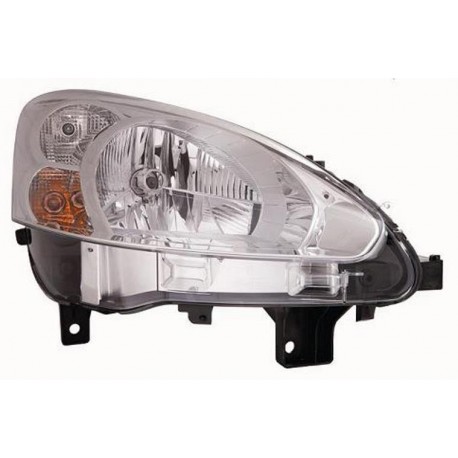 Faro proiettore H4 con motorino parabola cromata passeggero - dx