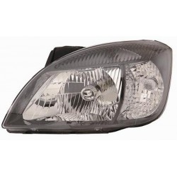 Faro proiettore H4 con motorino parabola nera guida - sx