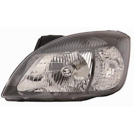 Faro proiettore H4 con motorino parabola nera guida - sx