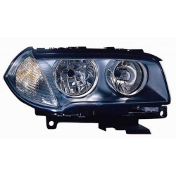 Faro proiettore H4 con motorino parabola nera passeggero - dx