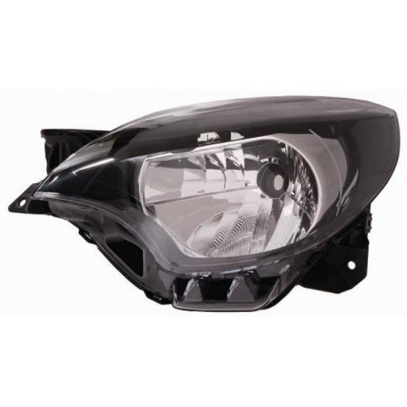 Faro proiettore H4 e reg idraulica parabola nera guida - sx