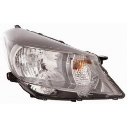 Faro proiettore H4 parabola cromata con bordo superiore nero passeggero - dx