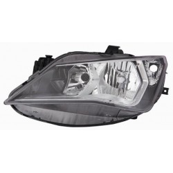 Faro proiettore H4 parabola cromata doppia parabola guida - sx