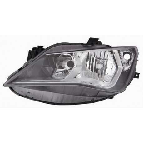 Faro proiettore H4 parabola cromata doppia parabola guida - sx