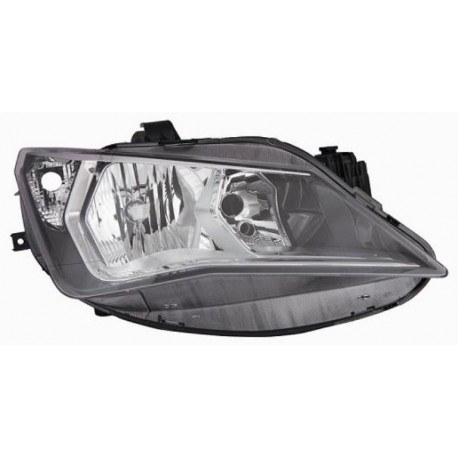 Faro proiettore H4 parabola cromata doppia parabola passeggero - dx