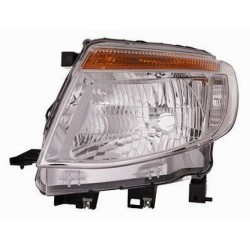 Faro proiettore H4 parabola cromata guida - sx