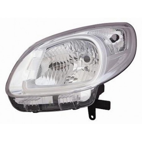 Faro proiettore H4 parabola cromata guida - sx