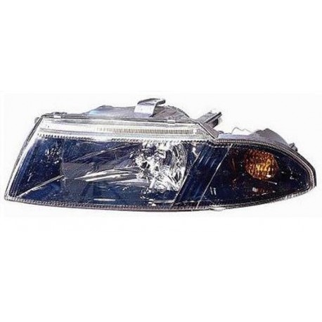 Faro proiettore H4 parabola cromata guida - sx