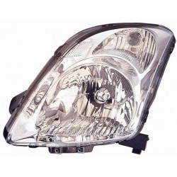 Faro proiettore H4 parabola cromata guida - sx