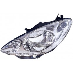 Faro proiettore H4 parabola cromata guida - sx