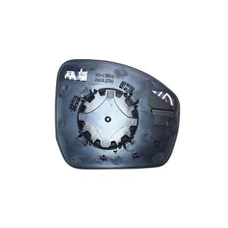 Piastra specchietto termica con vetro guida - sx