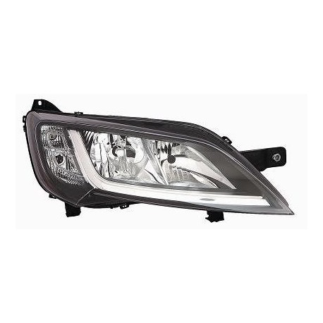 Proiettore Faro H7-H7 con motorino parabola nera passeggero - dx