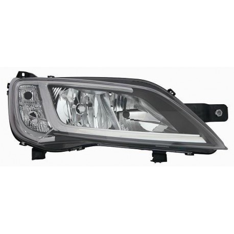 Proiettore Faro H7-H7 con motorino parabola cromata passeggero - dx