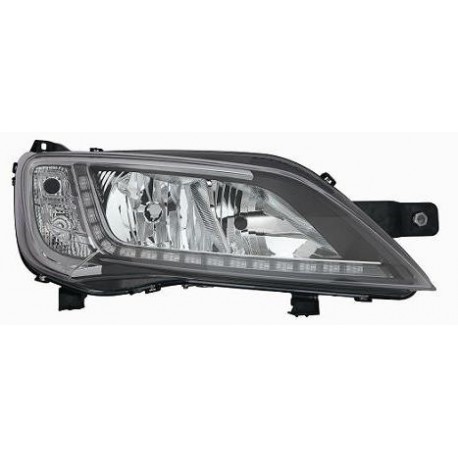 Proiettore Faro H7-H7 con motorino parabola cromata a led passeggero - dx