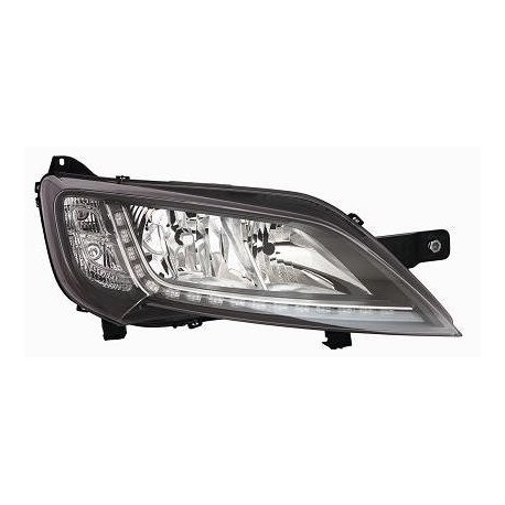 Proiettore Faro H7-H7 con motorino parabola nera a led passeggero - dx