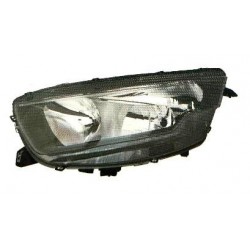 Proiettore Faro H7-H7 con motorino parabola nera guida - sx