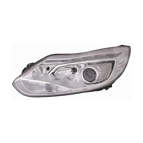 Proiettore Faro Xenon D3S-H1 a led con motorino parabola cromata guida - sx