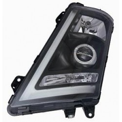 Proiettore Faro Xenon D1S-H1 regolazione manuale a led parabola nera guida - sx