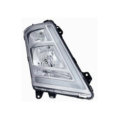 Proiettore Faro H7-H1 regolazione manuale a led parabola cromata passeggero - dx