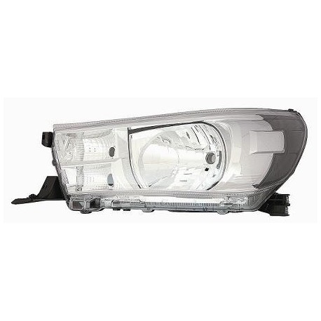 Proiettore Faro H4-PY21 parabola cromata guida - sx