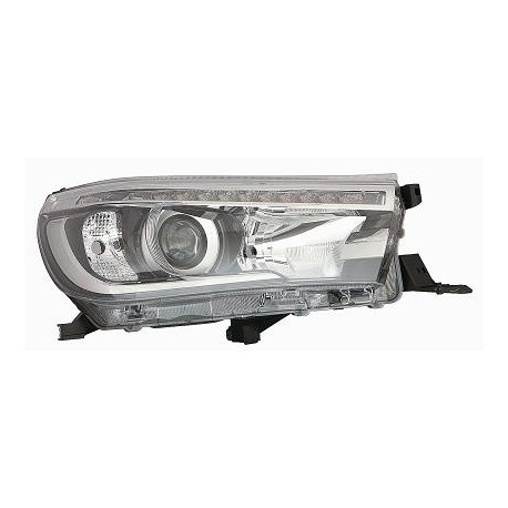 Proiettore Faro HB3-LED parabola nera passeggero - dx