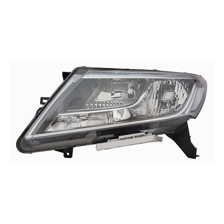 Proiettore Faro H11-HB3 parabola nera guida - sx