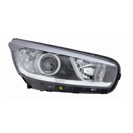 Proiettore Faro H7-H7 con motorino parabola nera passeggero - dx