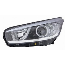 Proiettore Faro H7-H7 con motorino parabola nera guida - sx