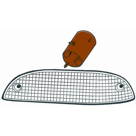 Lente anteriore bianca guida - sx