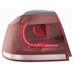 Fanale posteriore esterno bianco rosso scuro a led guida - sx