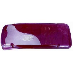 Lente posteriore bianco - rosso guida - sx