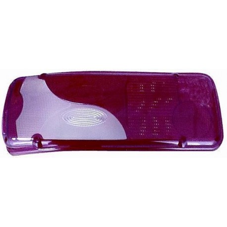 Lente posteriore bianco - rosso guida - sx