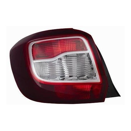 Gruppo ottico posteriore bianco rosso fondo scuro modelli Stepway lato sx