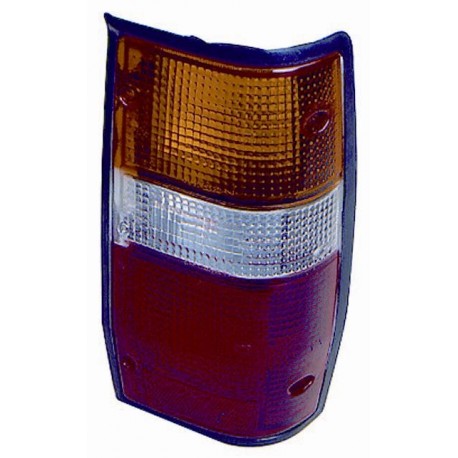 Fanale posteriore bianco arancio rosso con cornice nera passeggero - dx