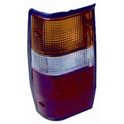 Fanale posteriore bianco arancio rosso con cornice nera guida - sx