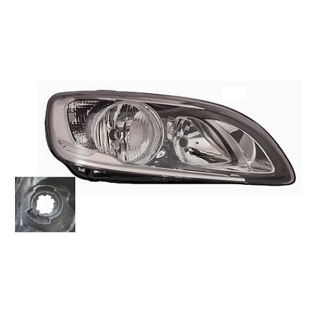 Proiettore Faro H7-H9 con motorino parabola nera passeggero - dx