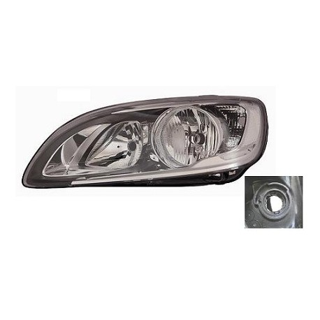 Proiettore Faro H7-H9 con motorino parabola nera a led guida - sx