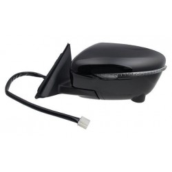 Specchietto retrovisore elettrico termico ribaltabile con freccia blind spot verniciabile 13 pin guida - sx