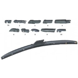 Kit coppia spazzole tergicristallo 330 mm Ecoflat con 10 adattatori