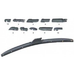 Kit coppia spazzole tergicristallo 425 mm Ecoflat con 10 adattatori