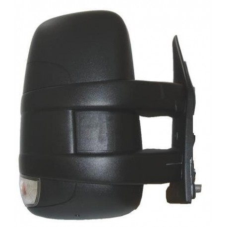 Retrovisore manuale braccio corto con freccia integrata nero dx