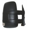 Retrovisore manuale braccio corto con freccia integrata nero dx
